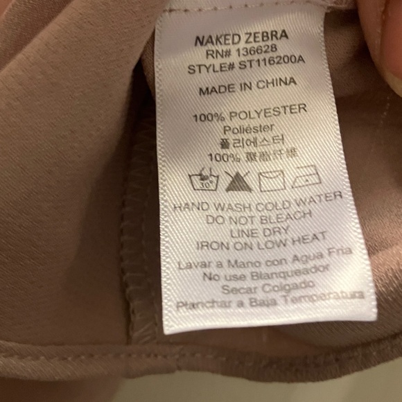 Naked Zebra Dusty Rose V-Neck Wide-Strap Camisole - Picture 6 of 9